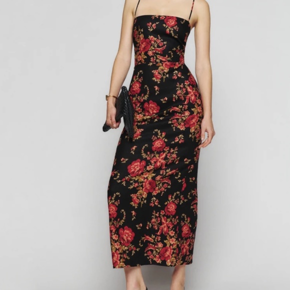 Reformation Frankie Floral Linen Maxi Dress - Picture 5 of 9